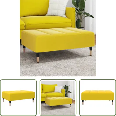 Produktbild von The Living Store Fußhocker Gelb 77x55x31 cm Samt