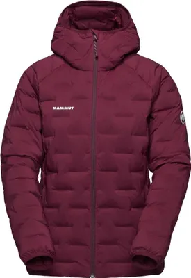 Dunkelrote Mammut Sender IN Hooded Jacket mit durchgehendem Reißverschluss und Kapuze