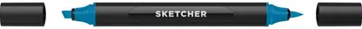 Produktbild von Molotow Twinmarker Sketcher brush+chisel B 245 brilliantblau