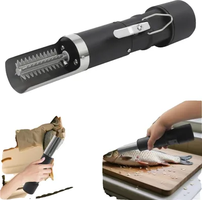 Obrázek produktu pro Elektrický škrabka na ryby, dobíjecí, vodotěsná, černá