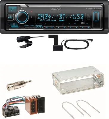 Produktbild von Kenwood KMM-BT508DAB Bluetooth DAB USB Einbauset für Renault Clio 1 2 Twingo