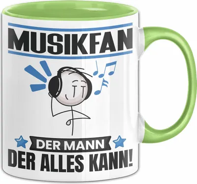 Produktbild von Musikfan Tasse Geschenk für Musikfan Der Mann Der Alles Kann Geschenkidee zum Geburtstag (Grün)
