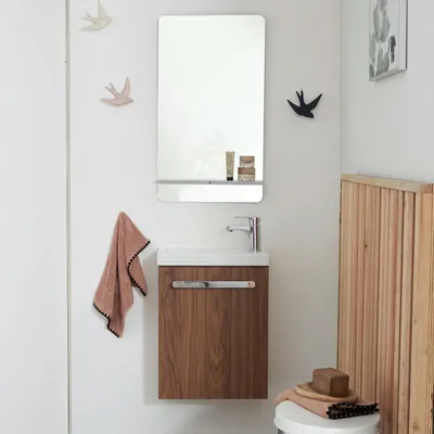 Immagine prodotto di Set lavabo sospeso Nevada con rubinetto e specchio