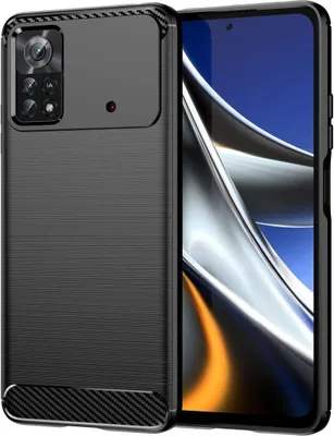 Produktbild von König Design Hülle kompatibel mit Xiaomi Poco X4 Pro 5G Kunststoff Soft Handyhülle - Handy Case Schwarz