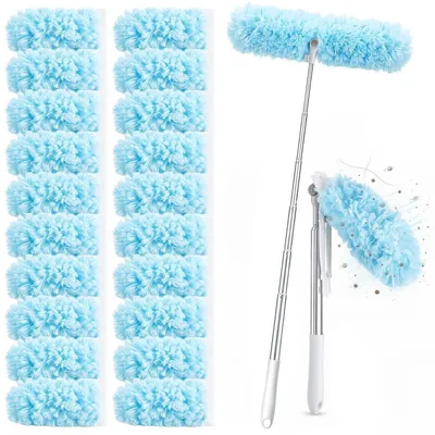 Obrázek produktu pro Teleskopický hadřík na prach, délka až 186 cm, 20 kusů, kompatibilní se systémem Swiffer