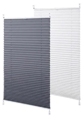 Produktbild von Plissee ohne Bohren, Weiß 40x110cm Sichtschutz Faltrollo ohne Bohren Jalousie Rollos für Fenster und Tür