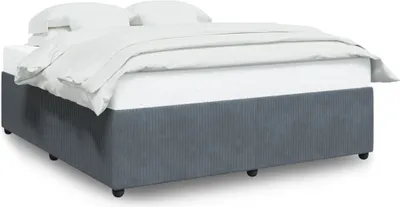 Image de vidaXL Cadre de lit sans matelas gris foncé 180x200 cm velours