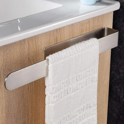 Produktbild von Handtuchhalter ohne Bohren Handtuchstange Selbstklebend Handtuchring für Badezimmer Küche, Edelstahl Gebürstet 37CM