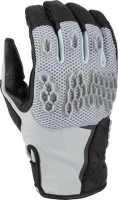 Immagine prodotto di Guanti da moto enduro Klim Baja S4 2025 in pelle/tessuto a rete traforata, grigio/nero, M