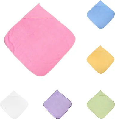 Produktbild von Lorelli Baby-Badehandtuch 80 x 80 cm, Kapuzenhandtuch, Badetuch, ab Geburt rosa