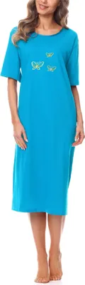 Image de Chemise de nuit à manches courtes pour femme Merry Style 91LW1 (turquoise (manches courtes), 38 (taille du fabricant : M))