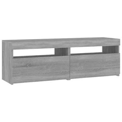 Image de vidaXL Armoires TV 2 pièces avec lampes LED Gris Sonoma 60x35x40 cm