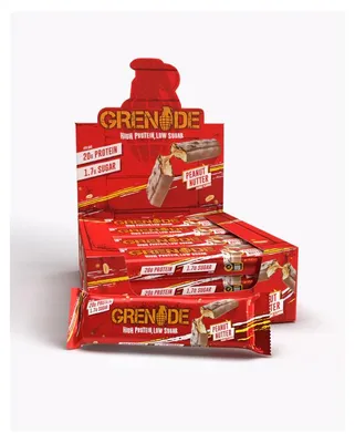 Produktbild von Grenade Peanut Butter High Proteinriegel, 12er Pack (12 x 60g)