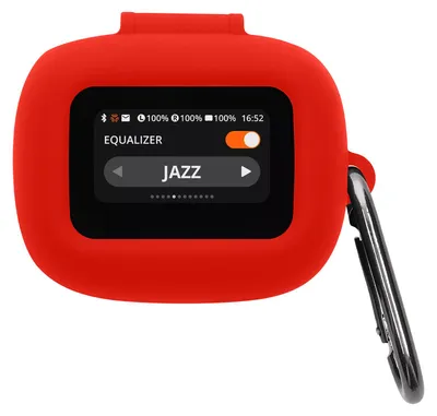 Produktbild von kwmobile Schutzhülle für JBL Live Flex 3 / Live Buds 3 / Live Beam 3 Hülle - TPU Silikon Case für Kopfhörer Ladecase - stoßfestes Cover mit Karabiner