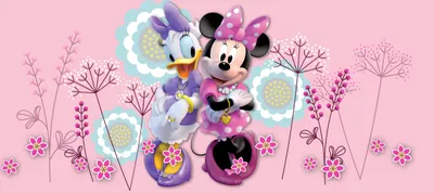 Produktbild von Disney Poster Minnie Maus & Daisy Duck Rosa - 600909 - 202 x 90 cm