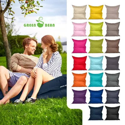 Produktbild von Green Bean® Sitzsack "Square" XXL 140x180cm mit 380 Liter EPS Perlen - Riesensitzsack für Kinder & Erwachsene - Dunkelblau