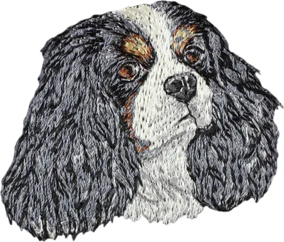 Zdjęcie produktu dla Kavalír King Charles spaniel – naszywka w kształcie psa, haftowana aplikacja, unikalna ozdoba do plecaka marki Art-Dog