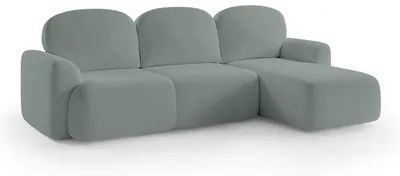 Immagine prodotto di Divano angolare con funzione letto e spazio contenitivo, modello Bulu, colore "Nebbia Oceanica"