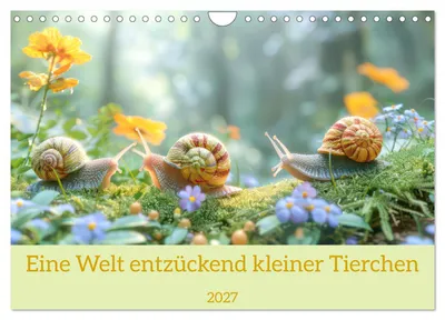 Produktbild von Eine Welt entzückend kleiner Tierchen (Wandkalender 2027 DIN A4 quer), CALVENDO Monatskalender