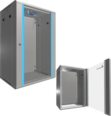 Produktbild von Extralink, Netzwerkschrank, Serverschrank, Wandgehäuse, 18U, 18HE, 600x450, Grau