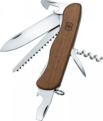 Produktbild von Victorinox Forester Wood, Messer mit Feststellklinge, Multi-Tool-Messer, Clippunkt, Walnuss, Walnuss, 10 Werkzeug