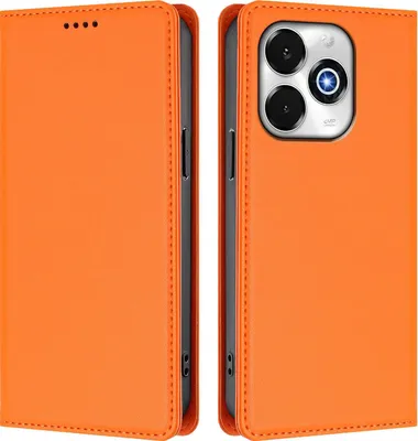 Immagine prodotto di Custodia in pelle per Umidigi G100X, custodia flip magnetica in Finto cuoio con supporto Arancione