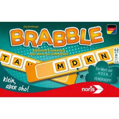 Produktbild von Noris Brabble, Rätselspiel, Buchstabenrätsel, Gesellschaftsspiel, Kinder, Familien, Spiel, 606101706