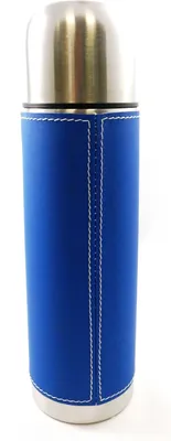 Produktbild von Isolierflasche Edelstahl 1,0L mit Überzug blau