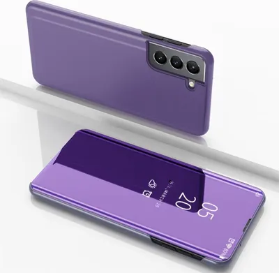 Produktbild von König Design Hülle kompatibel mit Samsung Galaxy S22 5G Kunststoff Full Cover Handyhülle - Case Lila-blau