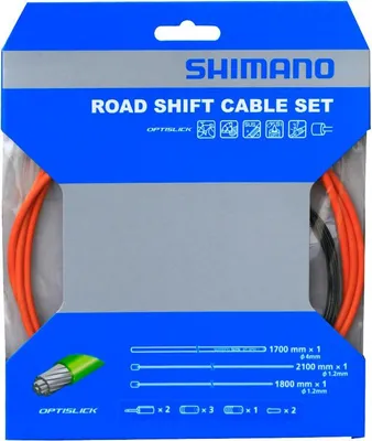 Produktbild von SHIMANO OT-SP41 OPTISLICK, Schaltzugset für Rennrad, orange, SH-Y60198050