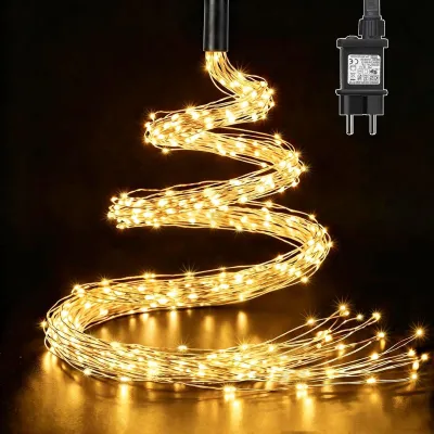 Immagine prodotto di Catena luminosa con alimentazione, 1 metro, 100 LED, effetto cascata con timer