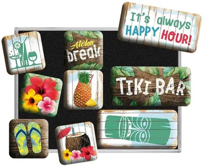 Image de Nostalgic-Art - Set de 9 aimants - Open Bar - Tiki Bar