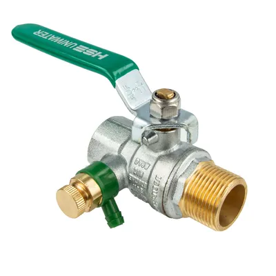 Produktbild von DVGW Kugelhahn für Trinkwasser 1/2" IG-AG mit langem Hebel und Entleerung : 1/2 Zoll Größe: 1/2 Zoll