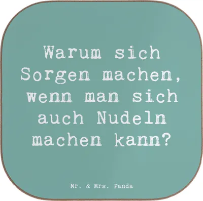 Produktbild von Mr. & Mrs. Panda Untersetzer für Gläser Spruch Gelassenheit in Krisen - Meeresbrise - Geschenk, Gefühl, Entspannung, positive Botschaft, gläseruntersetzer, innere Balance