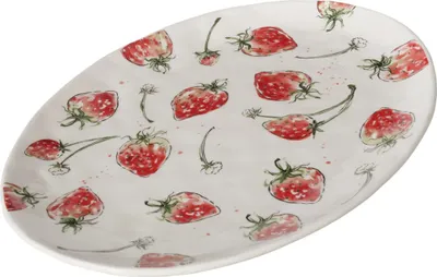 Obrázok produktu pre Keramická miska STRAWBERRY, s motívom jahôd, 39 x 31 cm