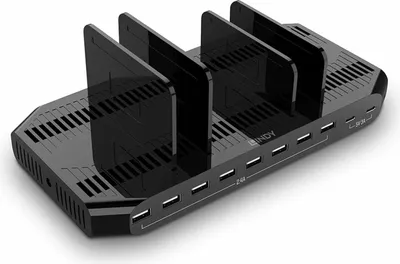 Produktbild von LINDY 120W 10 Port USB-Ladestation für 10 Tablets/Smartphone