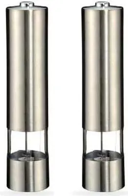 Produktbild von 2er Set Elektrische Design Pfeffermühle | Salzmühle | Gewürzmühle | Mühle