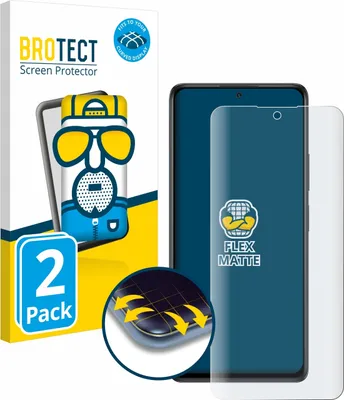 Produktbild von 2x BROTECT Fullscreen Schutzfolie für Xiaomi Redmi Note 10 Pro / Max Displayschutz Folie Fullcover Matt Entspiegelungsfolie