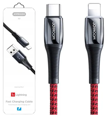 Image de Cable Joyroom S-1224K2 Usb-C / Lightning Pd 20W 2.4A 1.2M - Czerwony