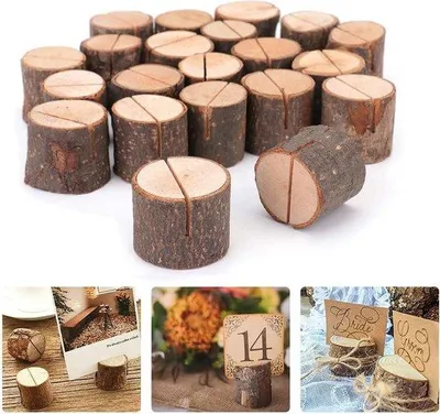 Produktbild von Famanu Menükartenhalter aus Holz - 20 Stück