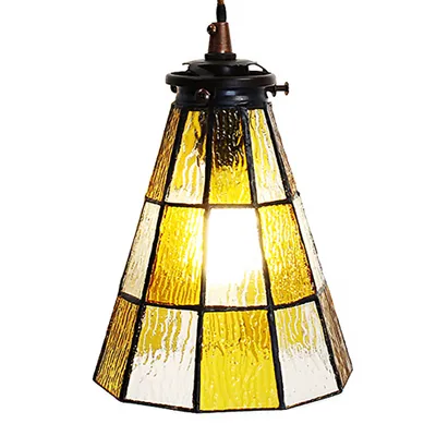Produktbild von Clayre & Eef Hängeleuchte Tiffany Ø 15x115 cm Gelb Braun Glas