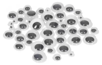 Produktbild von Selbstklebende Augen, Mix, 4-6-8-10 mm, 102 Stück