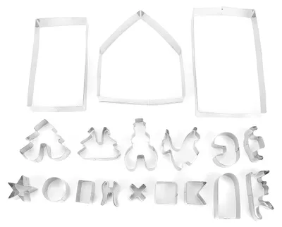 Immagine prodotto di 18 pezzi/set Set di stampi per biscotti in acciaio inossidabile Natale fai da te forme per la casa utensili da forno