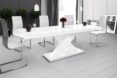 Produktbild von Design Esstisch Tisch HE-888 Hochglanz ausziehbar 160 bis 210 cm