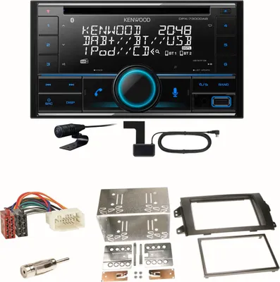 Produktbild von Kenwood DPX-7300DAB Bluetooth Digitalradio Einbauset für Suzuki SX 4 Fiat Sedici