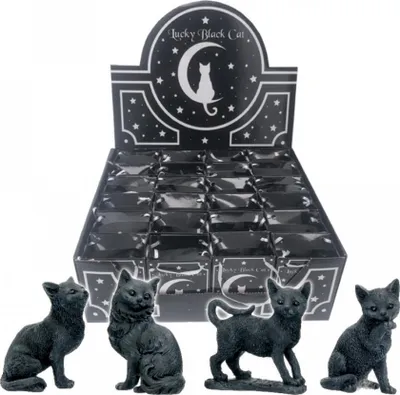 Produktbild von Schwarze Katze als Talisman 9cm