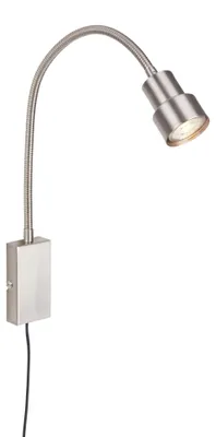 Immagine prodotto di Lampada da parete LED Lampada da comodino GU10 Interruttore touch Braccio flessibile 3000K metallo Briloner