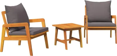 Immagine prodotto di vidaXL Set da bistrot, 3 pezzi, legno massello di acacia, colore marrone