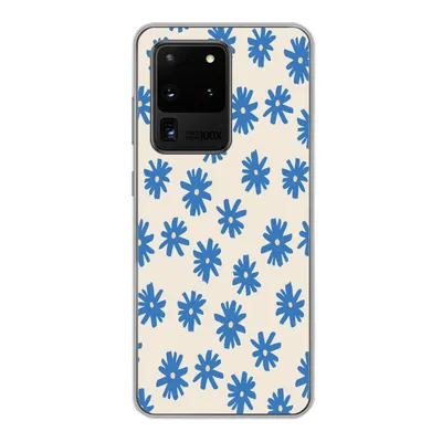Produktbild von MuchoWow® Handyhülle Schutzhülle Hülle für Samsung Galaxy S20 Ultra Blume - Muster - Minimalismus Silikon Softcase Handy Hülle - Karteninhaber