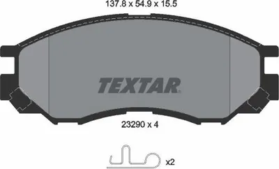Produktbild von TEXTAR Bremsbeläge Satz Vorne für MITSUBISHI L 200 / Triton Pickup (KAT, KBT) 2329002